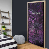 Personalised Polynesia Zodiac Virgo Door Cover Galaxy Polynesian Pattern Chest Tattoo Style LT14 - Polynesian Pride