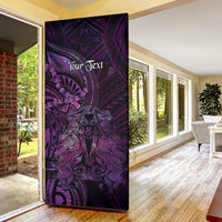 Personalised Polynesia Zodiac Virgo Door Cover Galaxy Polynesian Pattern Chest Tattoo Style LT14 - Polynesian Pride