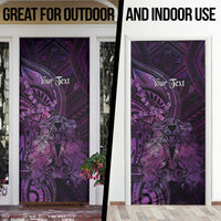 Personalised Polynesia Zodiac Virgo Door Cover Galaxy Polynesian Pattern Chest Tattoo Style LT14 - Polynesian Pride