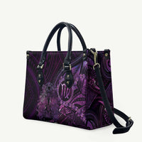 Personalised Polynesia Zodiac Virgo Leather Bag Galaxy Polynesian Pattern Chest Tattoo Style LT14 Purple - Polynesian Pride