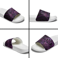 Personalised Polynesia Zodiac Virgo Slide Sandals Galaxy Polynesian Pattern Chest Tattoo Style LT14 - Polynesian Pride