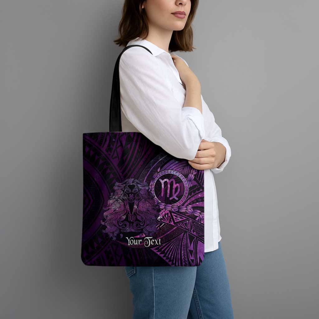 Personalised Polynesia Zodiac Virgo Tote Bag Galaxy Polynesian Pattern Chest Tattoo Style LT14 - Polynesian Pride