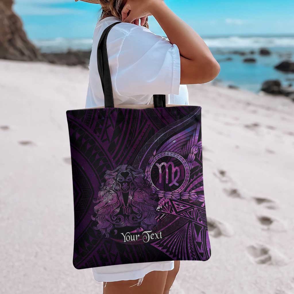Personalised Polynesia Zodiac Virgo Tote Bag Galaxy Polynesian Pattern Chest Tattoo Style LT14 - Polynesian Pride