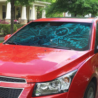 Personalised Polynesia Zodiac Sagittarius Auto Sun Shade Galaxy Polynesian Pattern Chest Tattoo Style LT14 - Polynesian Pride