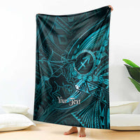 Personalised Polynesia Zodiac Sagittarius Blanket Galaxy Polynesian Pattern Chest Tattoo Style LT14 - Polynesian Pride