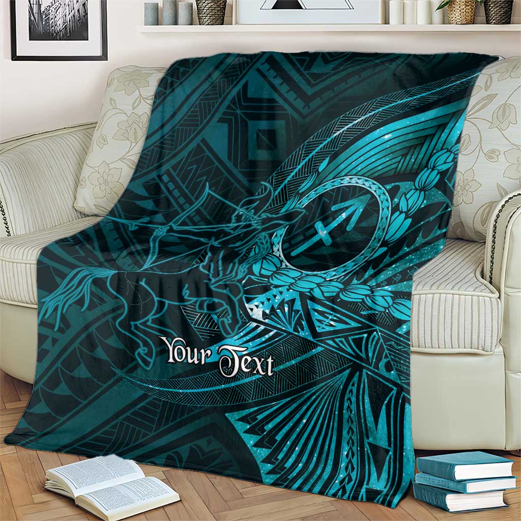 Personalised Polynesia Zodiac Sagittarius Blanket Galaxy Polynesian Pattern Chest Tattoo Style LT14 - Polynesian Pride