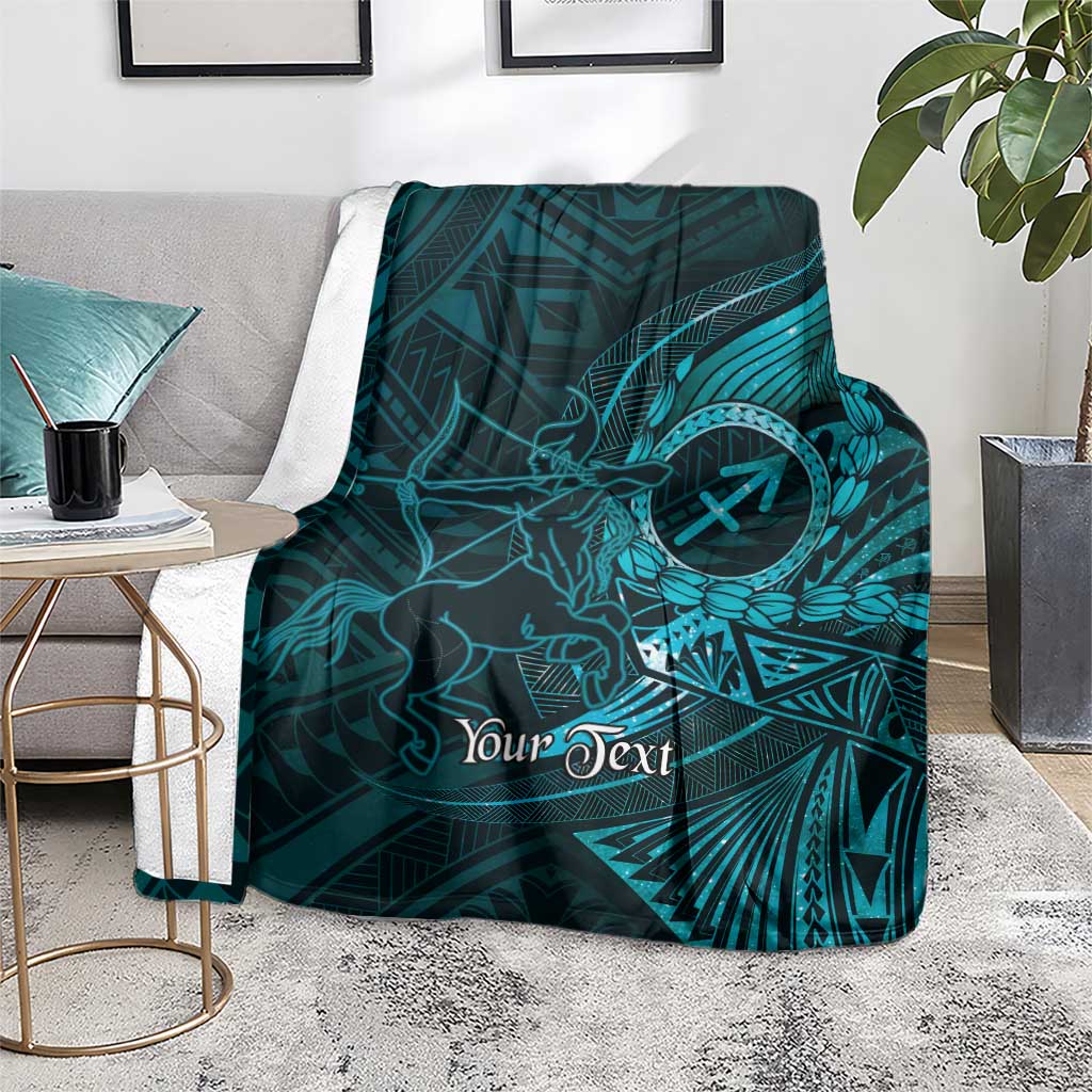 Personalised Polynesia Zodiac Sagittarius Blanket Galaxy Polynesian Pattern Chest Tattoo Style LT14 - Polynesian Pride