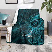 Personalised Polynesia Zodiac Sagittarius Blanket Galaxy Polynesian Pattern Chest Tattoo Style LT14 - Polynesian Pride