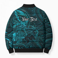 Personalised Polynesia Zodiac Sagittarius Bomber Puffer Jacket Galaxy Polynesian Pattern Chest Tattoo Style LT14 - Polynesian Pride