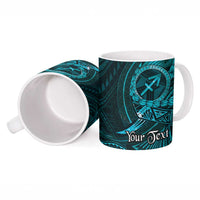 Personalised Polynesia Zodiac Sagittarius Ceramic Mug Galaxy Polynesian Pattern Chest Tattoo Style LT14 - Polynesian Pride