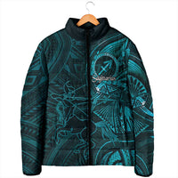 Personalised Polynesia Zodiac Sagittarius Padded Jacket Galaxy Polynesian Pattern Chest Tattoo Style LT14 - Polynesian Pride
