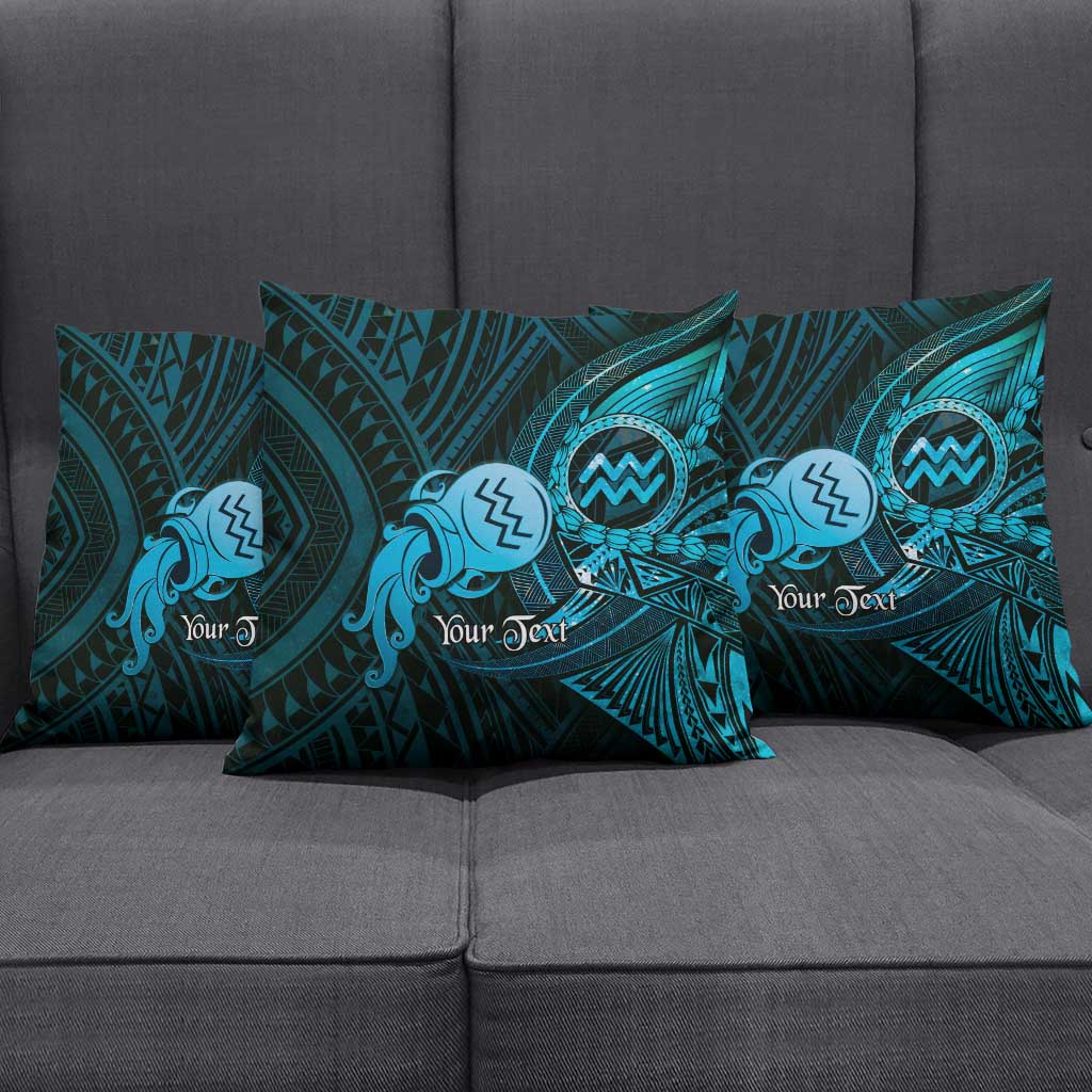 Personalised Polynesia Zodiac Aquarius Pillow Cover Galaxy Polynesian Pattern Chest Tattoo Style LT14 - Polynesian Pride