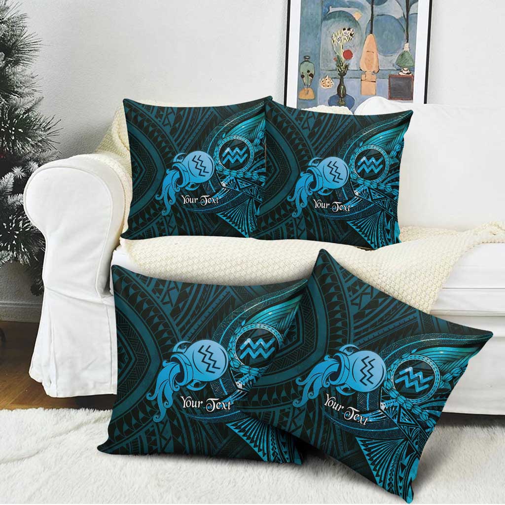 Personalised Polynesia Zodiac Aquarius Pillow Cover Galaxy Polynesian Pattern Chest Tattoo Style LT14 - Polynesian Pride