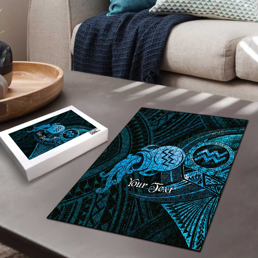 Personalised Polynesia Zodiac Aquarius Puzzle Galaxy Polynesian Pattern Chest Tattoo Style LT14 - Polynesian Pride