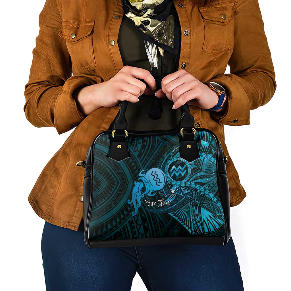 Personalised Polynesia Zodiac Aquarius Shoulder Handbag Galaxy Polynesian Pattern Chest Tattoo Style LT14 - Polynesian Pride