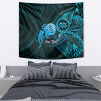 Personalised Polynesia Zodiac Aquarius Tapestry Galaxy Polynesian Pattern Chest Tattoo Style LT14 - Polynesian Pride