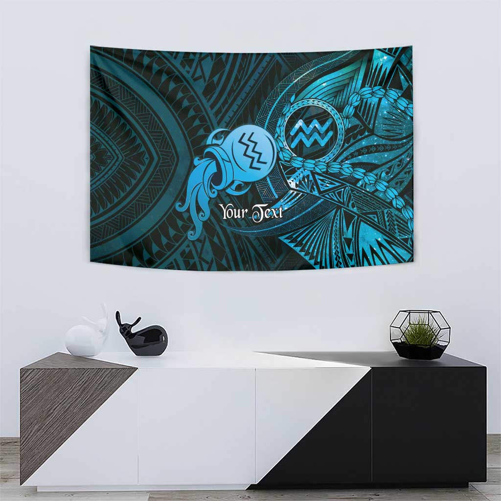 Personalised Polynesia Zodiac Aquarius Tapestry Galaxy Polynesian Pattern Chest Tattoo Style LT14 - Polynesian Pride