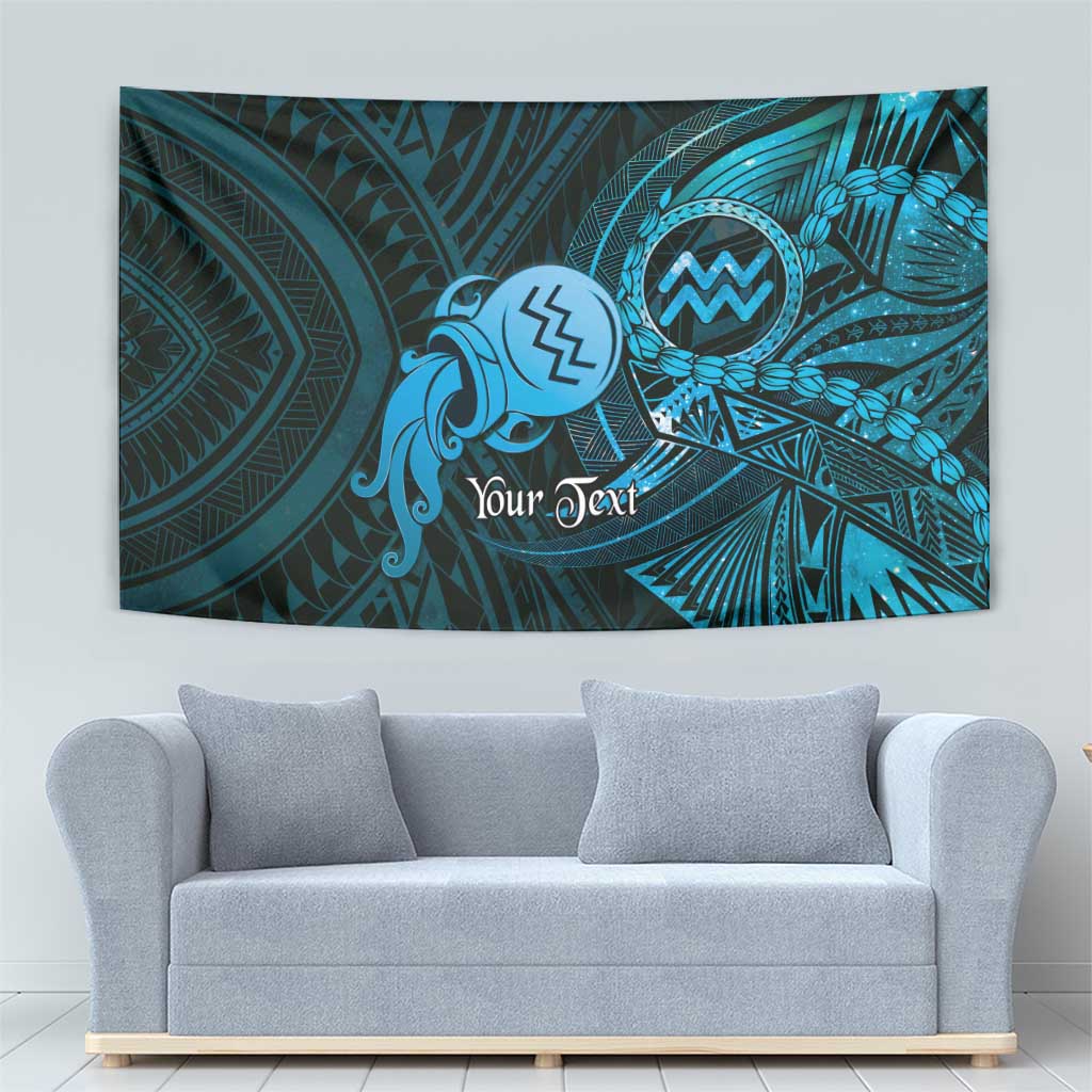 Personalised Polynesia Zodiac Aquarius Tapestry Galaxy Polynesian Pattern Chest Tattoo Style LT14 - Polynesian Pride