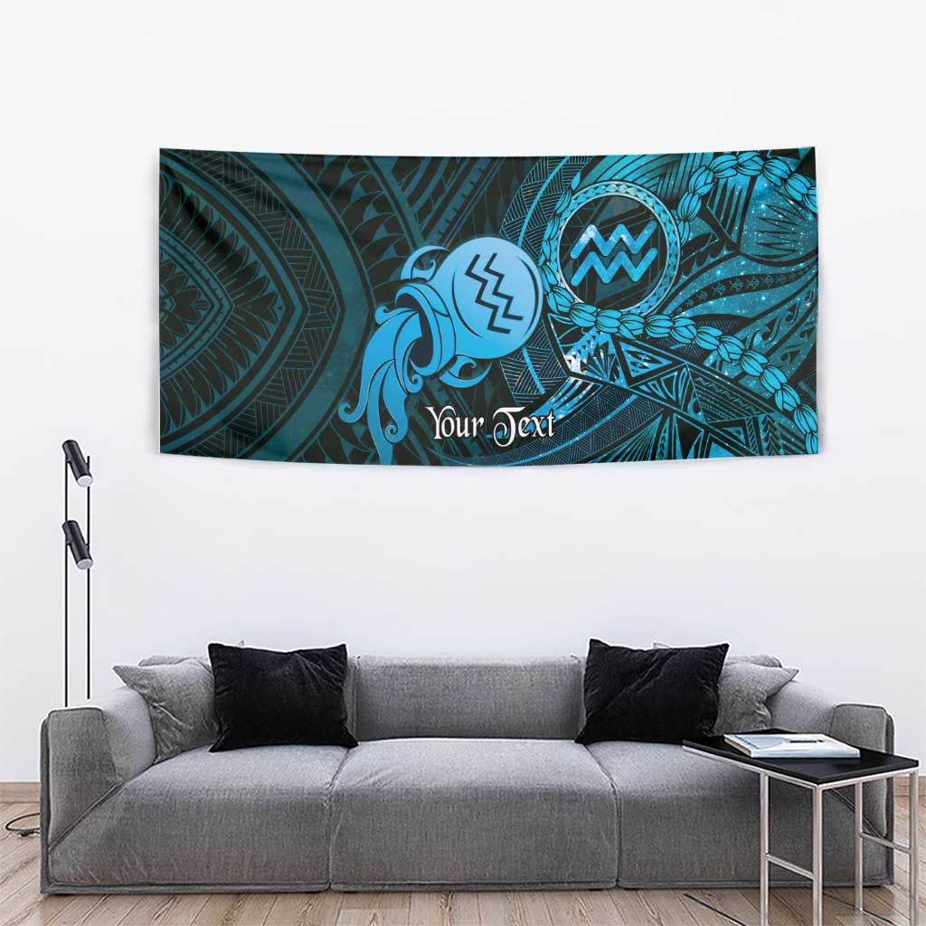 Personalised Polynesia Zodiac Aquarius Tapestry Galaxy Polynesian Pattern Chest Tattoo Style LT14 - Polynesian Pride