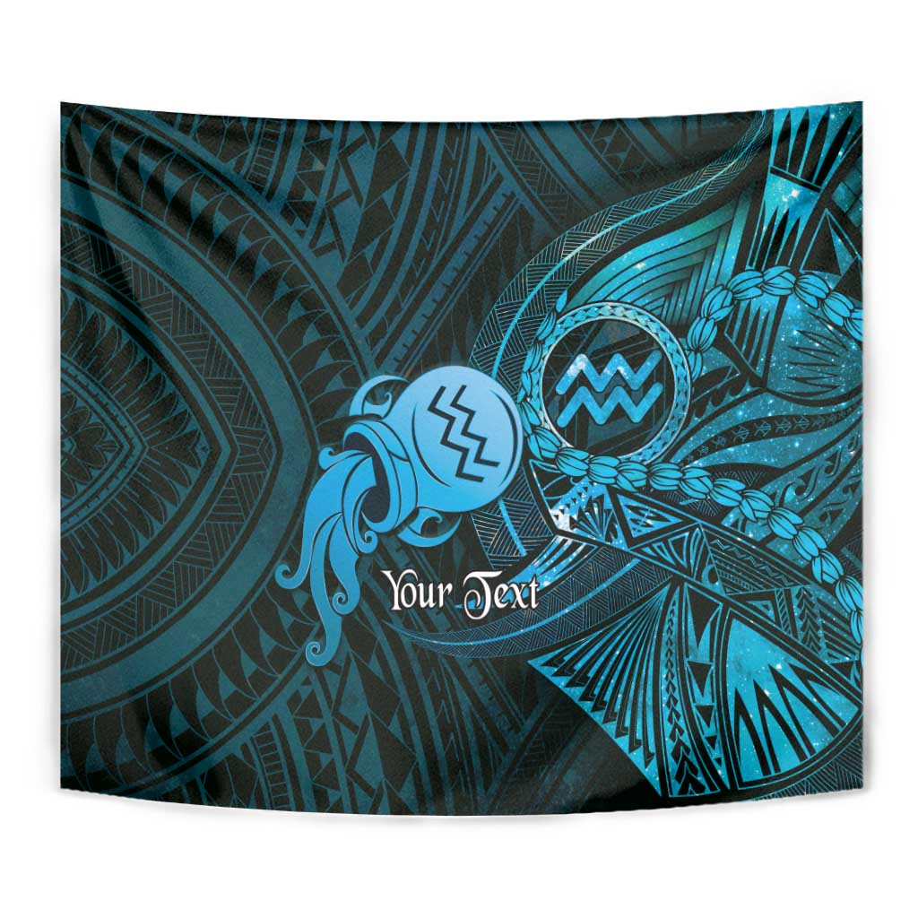Personalised Polynesia Zodiac Aquarius Tapestry Galaxy Polynesian Pattern Chest Tattoo Style LT14 - Polynesian Pride