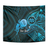 Personalised Polynesia Zodiac Aquarius Tapestry Galaxy Polynesian Pattern Chest Tattoo Style LT14 - Polynesian Pride