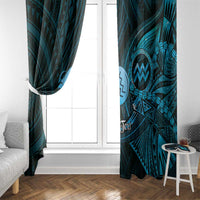 Personalised Polynesia Zodiac Aquarius Window Curtain Galaxy Polynesian Pattern Chest Tattoo Style LT14 - Polynesian Pride