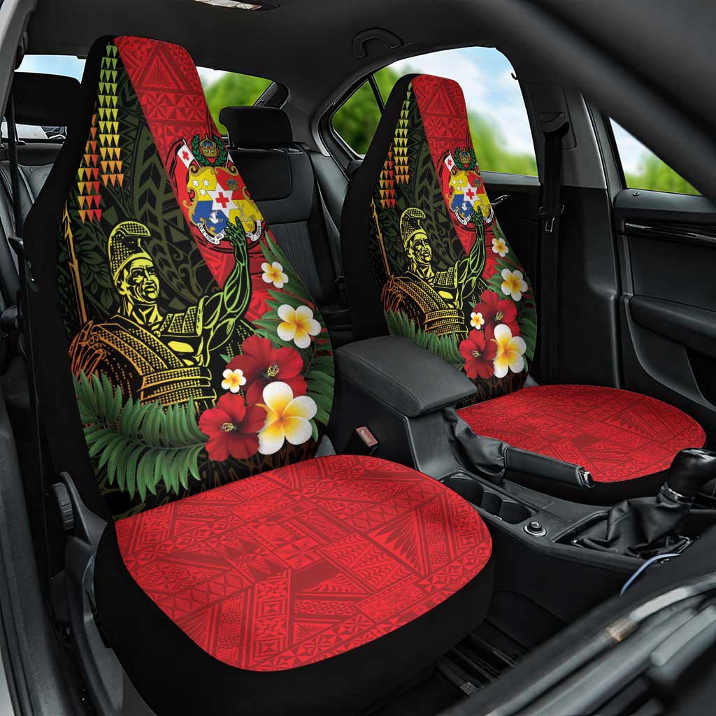 Hawaii And Tonga Car Seat Cover King Kamehameha Tribal Ngatu Pattern LT14 One Size Red - Polynesian Pride