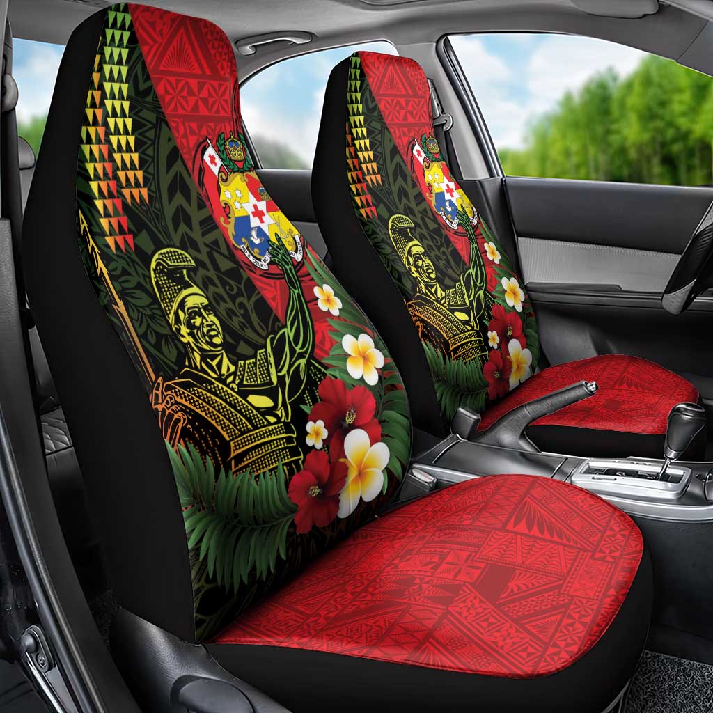 Hawaii And Tonga Car Seat Cover King Kamehameha Tribal Ngatu Pattern LT14 - Polynesian Pride