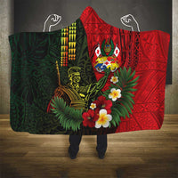 Hawaii And Tonga Hooded Blanket King Kamehameha Tribal Ngatu Pattern LT14 - Polynesian Pride