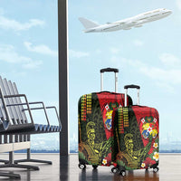 Hawaii And Tonga Luggage Cover King Kamehameha Tribal Ngatu Pattern LT14 - Polynesian Pride