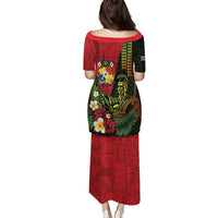 Hawaii And Tonga Puletasi King Kamehameha Tribal Ngatu Pattern LT14 - Polynesian Pride
