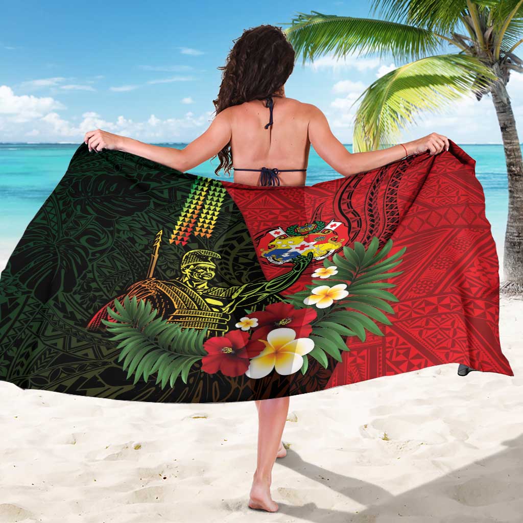 Hawaii And Tonga Sarong King Kamehameha Tribal Ngatu Pattern LT14 - Polynesian Pride
