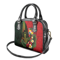 Hawaii And Tonga Shoulder Handbag King Kamehameha Tribal Ngatu Pattern LT14 - Polynesian Pride