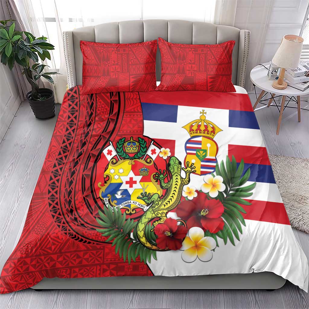 Hawaii And Tonga Bedding Set King Kalakaua Tribal Gecko Tongan Ngatu LT14 - Polynesian Pride