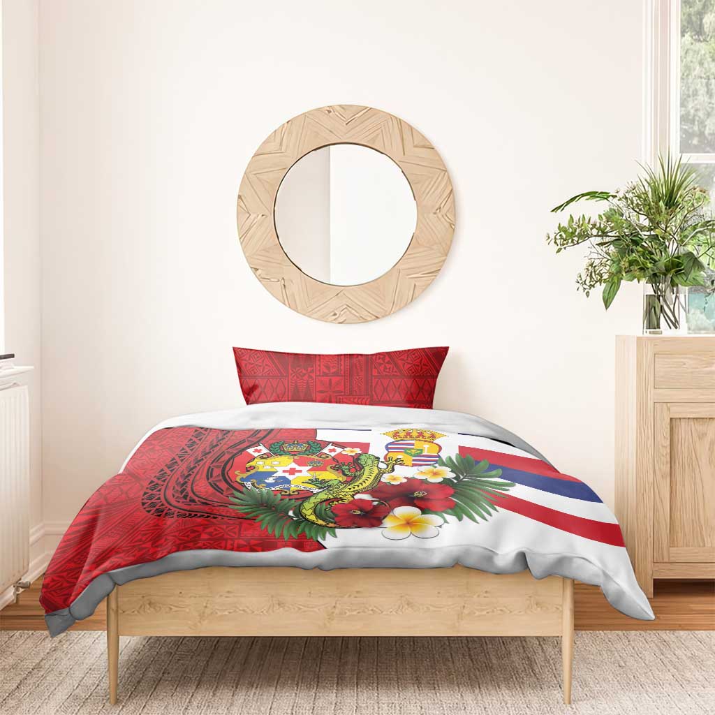 Hawaii And Tonga Bedding Set King Kalakaua Tribal Gecko Tongan Ngatu LT14 - Polynesian Pride