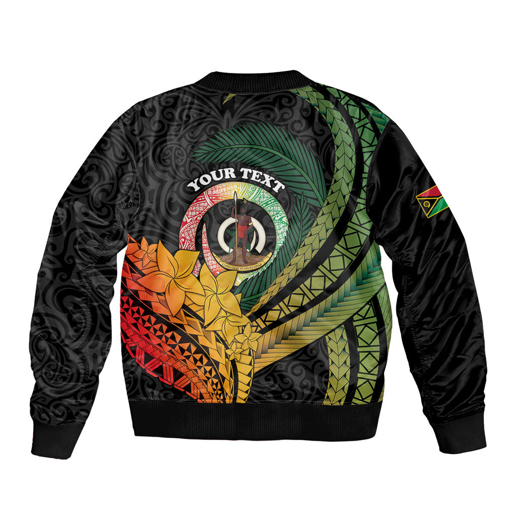 Personalised Vanuatu Independence Day Bomber Jacket July 30 Pig Tusk Long God Yumi Stanap LT14 - Polynesian Pride
