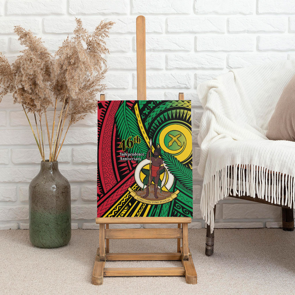 Halo Vanuatu Canvas Wall Art Happy 46th Independence Anniversary LT14 - Polynesian Pride