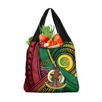 Halo Vanuatu Grocery Bag Happy 46th Independence Anniversary LT14 1-pack One Size Black - Polynesian Pride