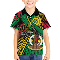 Halo Vanuatu Kid Hawaiian Shirt Happy 46th Independence Anniversary LT14 Kid Black - Polynesian Pride