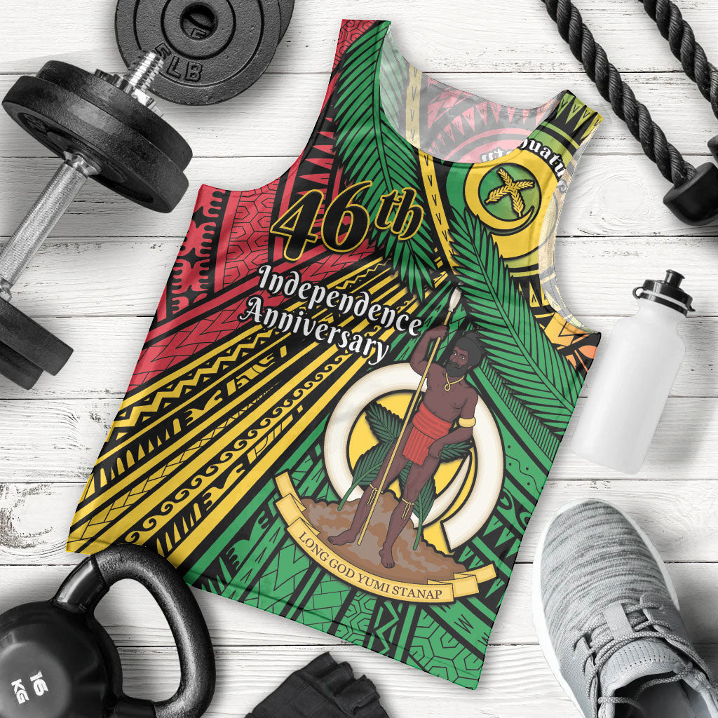 Halo Vanuatu Men Tank Top Happy 46th Independence Anniversary LT14 - Polynesian Pride