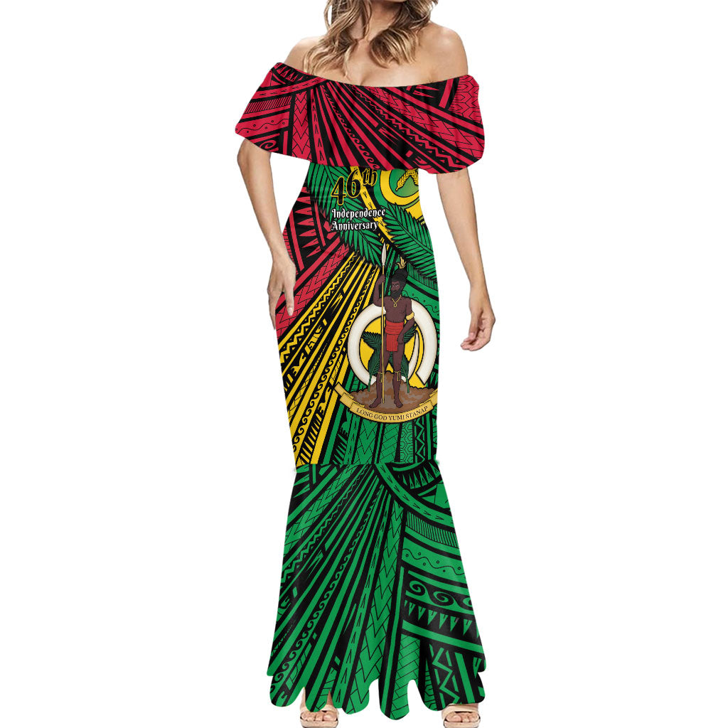 Halo Vanuatu Mermaid Dress Happy 46th Independence Anniversary LT14 - Polynesian Pride