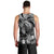 Personalised Polynesian Men Tank Top Tribal Honu Turtle with Hibiscus White Version LT14 - Polynesian Pride