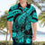 Personalised Polynesian Hawaiian Shirt Tribal Honu Turtle with Hibiscus Turquoise Version LT14 - Polynesian Pride