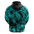 Custom Polynesian Hoodie Tribal Honu Turtle with Hibiscus Turquoise Version LT14 - Polynesian Pride