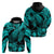 Custom Polynesian Hoodie Tribal Honu Turtle with Hibiscus Turquoise Version LT14 - Polynesian Pride