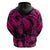 Custom Polynesian Hoodie Tribal Honu Turtle with Hibiscus Pink Version LT14 - Polynesian Pride