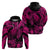 Custom Polynesian Hoodie Tribal Honu Turtle with Hibiscus Pink Version LT14 - Polynesian Pride