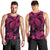 Personalised Polynesian Men Tank Top Tribal Honu Turtle with Hibiscus Pink Version LT14 - Polynesian Pride