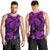 Personalised Polynesian Men Tank Top Tribal Honu Turtle with Hibiscus Purple Version LT14 - Polynesian Pride