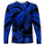 Personalised Polynesian Long Sleeve Shirt Tribal Honu Turtle with Hibiscus Blue Version LT14 Unisex Blue - Polynesian Pride